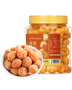 Shan Wei Qing Licorice Kumquat Dried 400g Canned Small Kumquat Preserves Ready-to-Eat Sweet and Sour Dried Fruit Snack for Pregnant Women