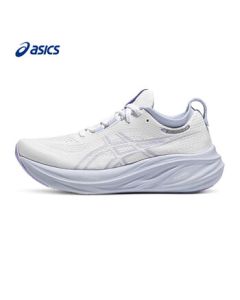ASICS Women's Cushioned Running Shoes GEL-NIMBUS 26 White/Purple Size 39