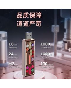 Lenovo 128GB Xiaoxin Solid-State Flash Drive with Read Speeds up to 1050MB/s, Dual-Port USB 3.2 & Type-C High-Capacity Universal Flash Drive for Phones and Computers - Rose Gold