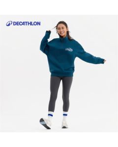 Decathlon SPW American Vintage Half-Zip Pullover Sweatshirt with Letter Print - Unisex - 5648295