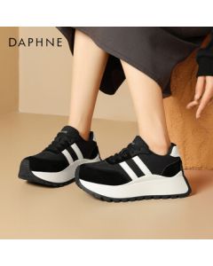 Daphne Women's Casual Shoes Retro German Training Sneakers Platform Versatile Shoes 4024404057 Black 36