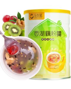 West Lake Lotus Root Starch Porridge with Mixed Grains, Fruits & Nuts – Hangzhou Specialty, Nutritious Breakfast, New Year Gift, Instant Meal, 600g
