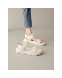 DAPHNE Platform Sport Sandals for Women 2024 Summer Lightweight Soft-Sole Casual Beach Sandals - Beige Size 38