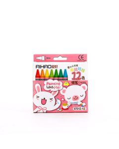 AIHAO Washable Crayon Set, Oil Pastel Doodle Drawing Pen, 12 Colors, Random Style [67012] Minimum Purchase of 20 Pieces DS