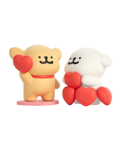 funism Playful Line Puppy Happy Sticker Blind Box Figure - Desktop Decor, Birthday Gift, Full Box Set