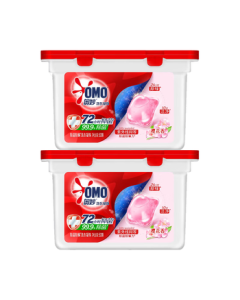 OMO Soft Guard Laundry Detergent Pods Sakura 100pcs Concentrated Laundry Liquid, Antibacterial & Anti-Mite, Softening & Fragrance, 3-in-1