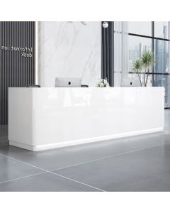 Chuangli White Lacquered Company Reception Desk Bar Counter Front Desk 3.0m Front Desk