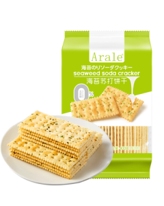 Arale Seaweed Soda Crackers No Sucrose 0 Trans Fat 400g Breakfast Meal Replacement Snacks for Pregnancy Office Afternoon Tea