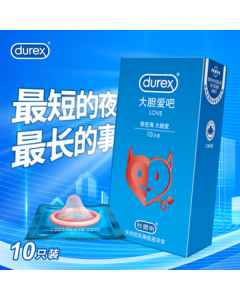 Durex Natural Latex Rubber Condoms Bold Love Nominal Width 52mm 10-Pack