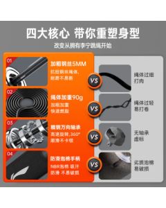 LI-NING Professional Steel Wire Jump Rope for Adults and Students, Fitness Weight Loss Speed Skipping