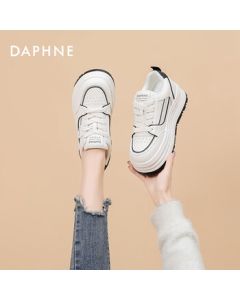 DAPHNE Daphne Women's Thick-Soled Canvas Shoes Casual Sneakers Student Shoes Black 38