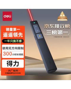 Deli 2802 Page Turner Pen for Teachers, PPT Presentation Laser Pointer, Wireless Presentation Clicker, Red Light, Black
