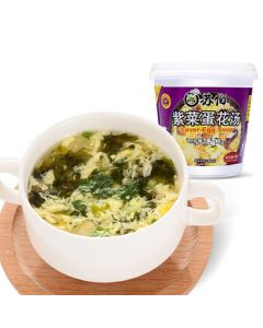 Subo Seaweed Egg Drop Soup 8g*24 Cups/Box Freeze-Dried Vegetable Instant Soup Midnight Snack Vegetable Soup Ready-to-Eat