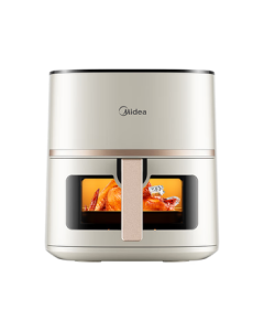 Midea Air Fryer for Home Use, Large Visual Window, No Need to Flip, Metal Inner Cavity, Steam Tender Fry, Practical 5L Large Capacity, Multi-Function Three-Speed Wind Control Baking MF-KZC5089