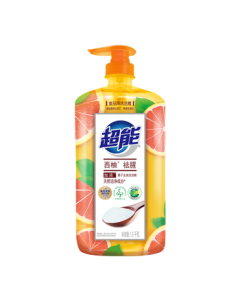Power Clean Ionic Grease-Removing Dish Soap (Grapefruit Deodorizing) 1.5kg Concentrated with Edible Baking Soda