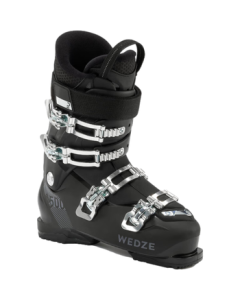 Decathlon Ski Boots for Men and Women, Beginner Ski Boots for Couples SKI-BOOT500-OVWK, Men's Black Ski Boots 25-25.5 cm - 4046369