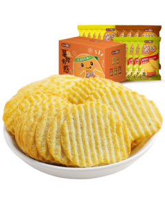 Salt & Plum Potato Chips Mixed 3 Flavors 490g 14 Packs Baked Non-Fried 0 Trans Fat Snack Gift Box