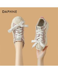 Daphne Shell White Sneakers Women's Spring New Canvas Shoes Versatile Platform Shoes 4024101396 Pink 37