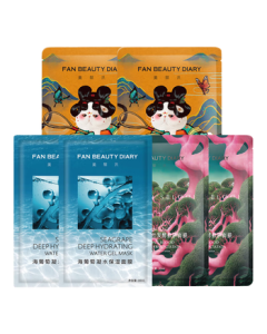 FAN BEAUTY DIARY Fan Bingbing Same-Sheet Mask Set - 2 Sea Grape + 2 Dragon's Blood + 2 Sleeping Beauty - Hydrating, Moisturizing & Soothing