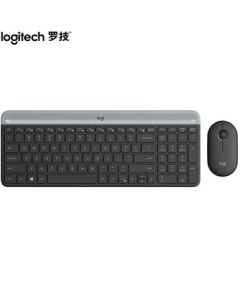 Logitech MK470 Wireless Keyboard and Mouse Combo, Office Keyboard and Mouse Set, Ultra-Thin Membrane Keyboard for PC and Laptop, Includes 2.4G Wireless Receiver, Black