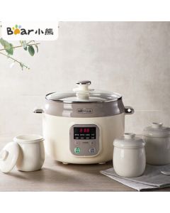 Bear (Bear) Electric Stew Pot, Electric Steamer, Water Bath Stew Pot, Soup Pot, Bird's Nest Steamer, Stew Pot, Baby Porridge Maker DDZ-C25X6 2.5L with Steamer Basket