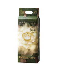babycare Camellia Gold Diapers M50 Pcs (6-11kg) Ultra-Thin Breathable Baby Diapers Soft Bud Pants for Newborns