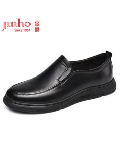JINHOU Men's Insulated Leather Shoes Black Size 40