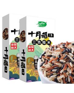 October Fields Light Meal Tri-Color Brown Rice - Black Rice, Red Rice, Brown Rice Whole Grain Porridge Partner 480g (Boxed) *2 Boxes