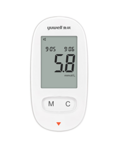 Yuwell 580 Blood Glucose Monitor Medical Grade Home Use with Voice Broadcast Gold Standard Device + 100 Test Strips Mid-Autumn Festival Gift