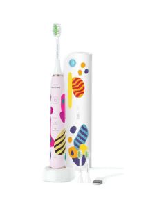 Philips (PHILIPS) Electric Toothbrush Designer Collaboration Edition Sonic Vibration Cleaning 2x Bacteria Removal Long-lasting Battery Couple's Toothbrush HX2462/01 Rose Pink