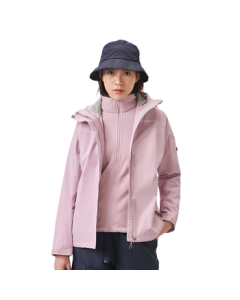 TOREAD Women's Outdoor 3-in-1 Detachable Fleece Windproof Warm Mountaineering Jacket