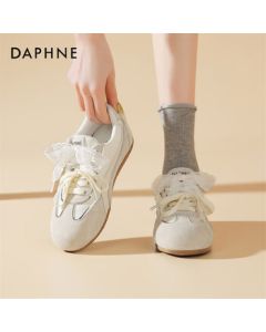 Daphne Women's Flat German Training Shoes New Spring White Sneakers Casual Versatile Sports Shoes 4025101324 Beige 38