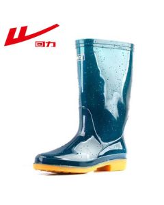 Warrior Women's Rain Boots Adult Waterproof PVC Rain Shoes Overshoes HL813 Green Medium 37