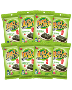Good Times Rock-Baked Seaweed 2g*8 Packs - Korean Sushi Wrapping Seaweed, Ready-to-Eat Nori, Afternoon Tea Snack, Kids' Gift