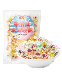 Huifuyuan Paper Crane Candy 500g Fruit Hard Candy Snack Kids Gift Colorful Sour Candy