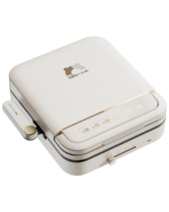 Bear Electric Pancake Maker, Large Aperture Double-Sided Heating Detachable Washable Sandwich Breakfast Machine, Pancake Pan with Extra Large and Deep Multi-function Folding Heat-Resistant Handle DBC-L18U1