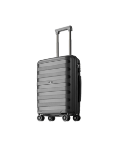 J.ZAO Aviator Suitcase, 20-inch Carry-on Luggage with TSA Lock for Men and Women, Travel Trolley Case for Business Trip & Student, Carbon Black