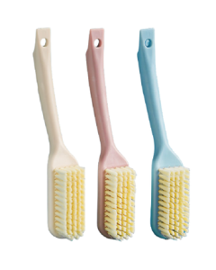 Mengting Household Long-Handle Shoe Brush, Hangable Plastic Multi-Functional Shoe Cleaning Brush, Soft Bristles Non-Scratch Laundry Brush