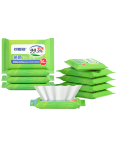 Ke Ai Duo Disposable Sterilizing Wet Wipes 10 Sheets * 10 Pack Portable Pack (Bag)