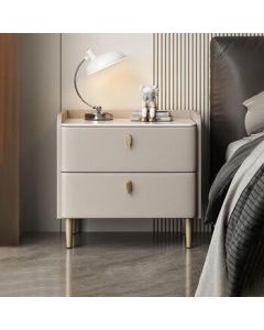 Xiaojiang Solid Wood Nightstand Minimalist Modern Small Cabinet Luxe Bedside Table High-End Bedroom Storage Nightstand 40*40