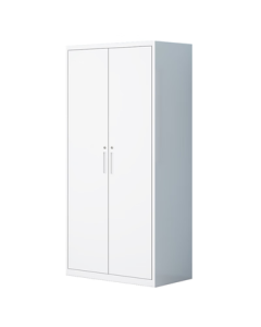 Rockefeller Steel Employee Double-Door Locker Storage Cabinet Multi-Purpose Locker Matte Gray Double-Lock Wardrobe