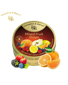 Cavendish & Harvey Assorted Fruit Flavor 200g Imported German Snacks for Women Iron Can Holiday Gift Fruit Hard Candy
