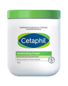 Cetaphil Moisturizing Cream (Large White Tub) 550g, Hydrating & Nourishing for Sensitive Skin, Includes FREE Canban Star Diamond White Toothpaste 20g