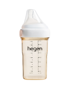 HEGEN Baby Bottle PPSU Anti-Colic Anti-Choking Breast-like Original Imported White 240ml Newborn 3-6 Months