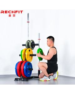 Ruizhi Barbell Rack Gym Large Aperture 5CM Plate and Bar Storage Stand