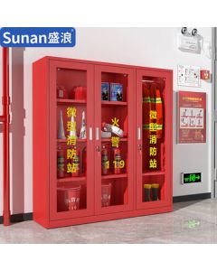 Shenglang Mini Fire Cabinet Mini Fire Station Complete Fire Equipment Set Fire Equipment Cabinet 1.6m Height 1.5m Width 0.39m Depth