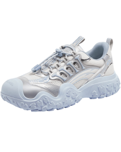 CAMEL Ugly-Cute 2.0 Mecha Edition Kids' Shoes Leather & Mesh Color-Block Casual Sneakers L65S202151 Beige/Silver/Blue 36