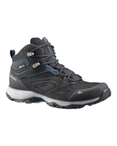 Decathlon MH100 Men's Waterproof Hiking Shoes, Outdoor Trekking Shoes for Autumn/Winter, Mid-Cut - Black 41 2728607