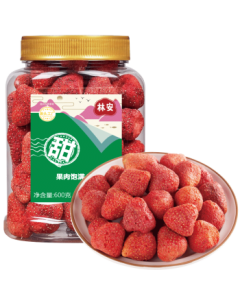 Lin'an Freeze-Dried Strawberries 120g/Can - Snack Shop Crispy Whole Fruit Strawberry Brittle Preserved Dried Fruit