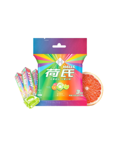 Halls Mixed Fruit Flavor Mint Candy, 3-Pack (9 Pieces*3 Bags, 102g) Refreshing Candy Snack